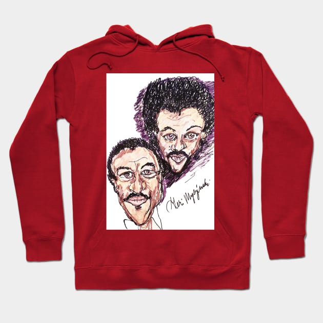 Lionel Richie Then and Now Hoodie by TheArtQueenOfMichigan 